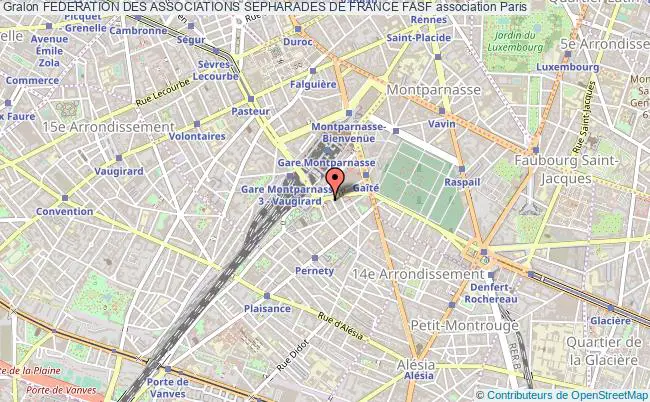 plan association Federation Des Associations Sepharades De France Fasf Paris