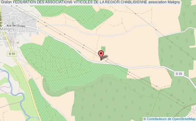 plan association Federation Des Associations Viticoles De La Region Chablisienne Maligny