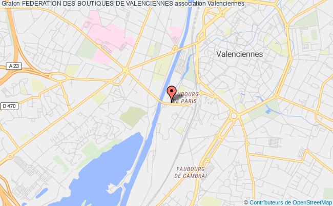 plan association Federation Des Boutiques De Valenciennes Valenciennes