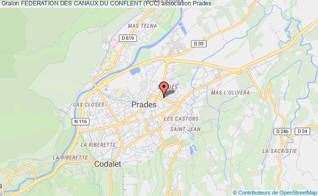 plan association Federation Des Canaux Du Conflent (fcc) Prades