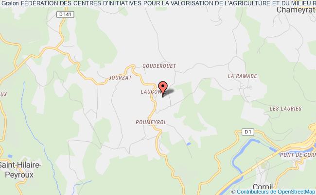 plan association FÉdÉration Des Centres D'initiatives Pour La Valorisation De L'agriculture Et Du Milieu Rural En Limousin Cornil