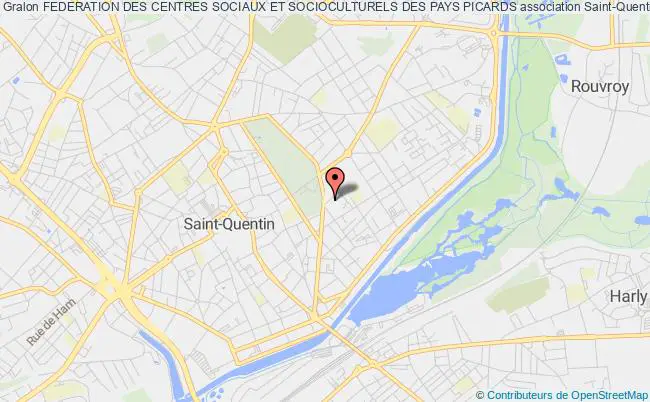 plan association Federation Des Centres Sociaux Et Socioculturels Des Pays Picards Saint-Quentin