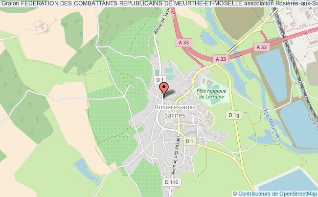 plan association Federation Des Combattants Republicains De Meurthe-et-moselle Rosières-aux-Salines