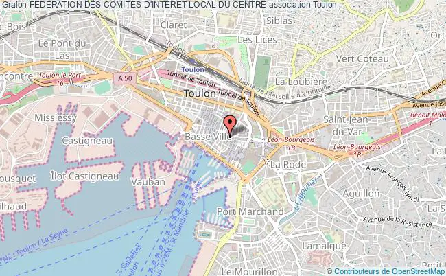plan association Federation Des Comites D'interet Local Du Centre Toulon