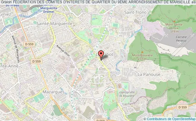 plan association Federation Des Comites D'interets De Quartier Du 9eme Arrondissement De Marseille Marseille