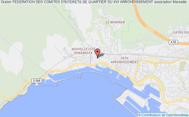 plan association Federation Des Comites D'interets De Quartier Du Xvi Arrondissement Marseille 16