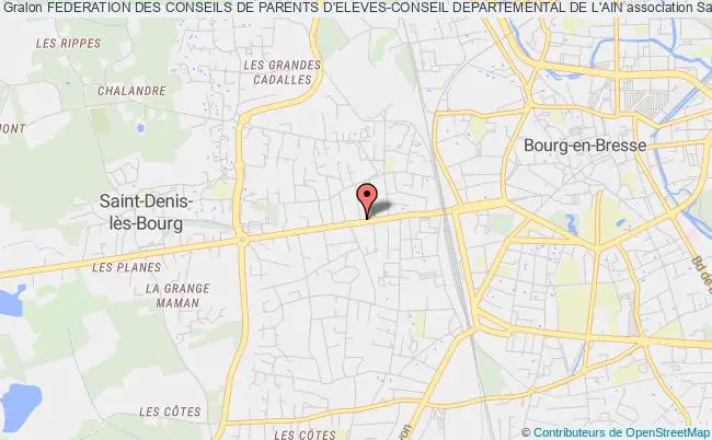 plan association Federation Des Conseils De Parents D'eleves-conseil Departemental De L'ain Saint-Denis-lès-Bourg