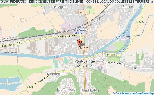 plan association Federation Des Conseils De Parents D'eleves - Conseil Local Du College Les Terriers Pont-Sainte-Maxence
