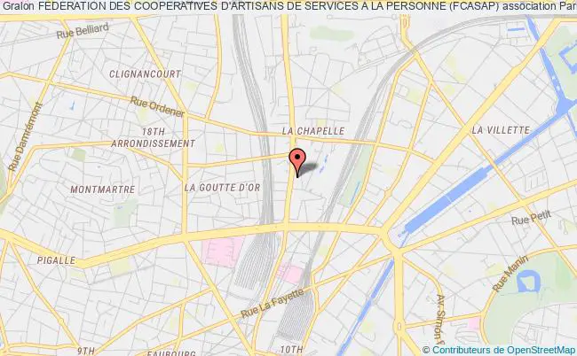 plan association Federation Des Cooperatives D'artisans De Services A La Personne (fcasap) PARIS