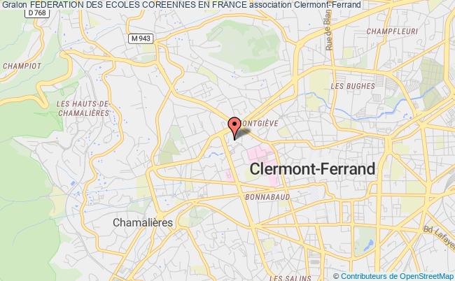 plan association Federation Des Ecoles Coreennes En France Clermont-Ferrand