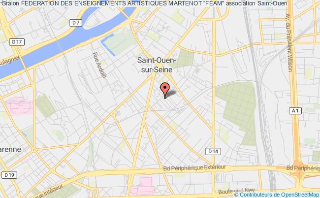 plan association Federation Des Enseignements Artistiques Martenot "feam" Saint-Ouen-sur-Seine