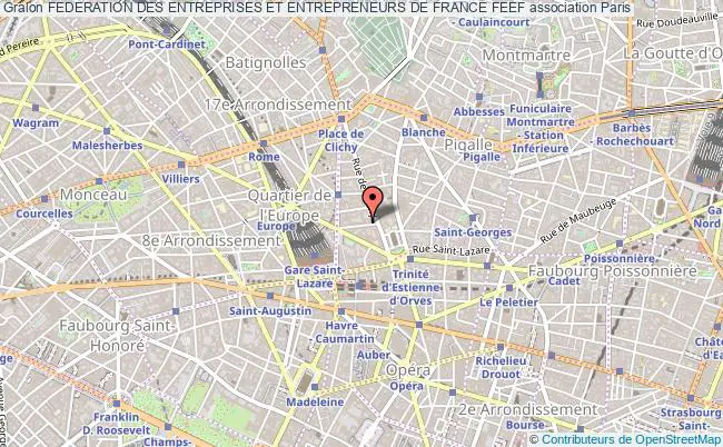 plan association Federation Des Entreprises Et Entrepreneurs De France Feef Paris