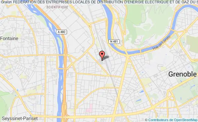 plan association Federation Des Entreprises Locales De Distribution D'energie Electrique Et De Gaz Du Sud- Est Grenoble