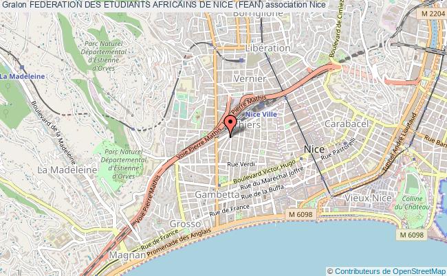 plan association Federation Des Etudiants Africains De Nice (fean) Nice