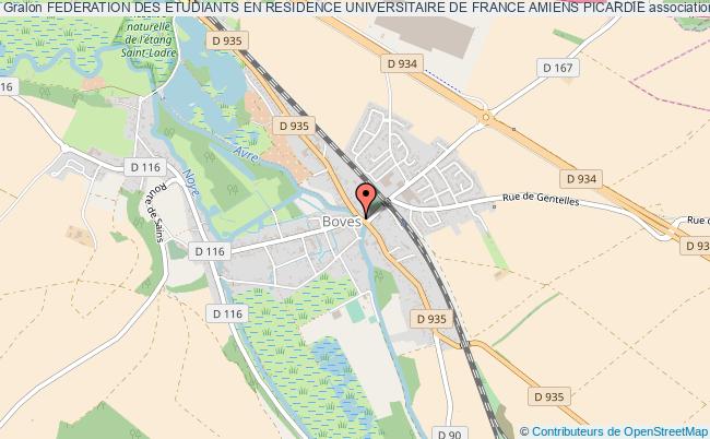 plan association Federation Des Etudiants En Residence Universitaire De France Amiens Picardie Boves