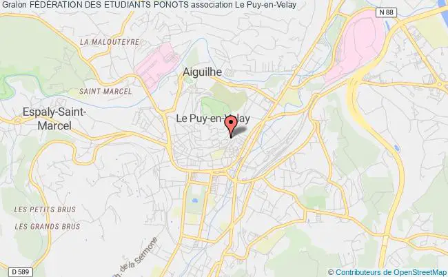 plan association FÉdÉration Des Etudiants Ponots Le    Puy-en-Velay