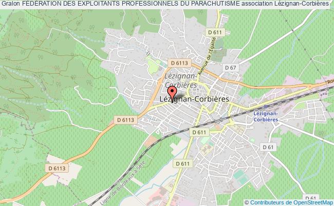 plan association FÉdÉration Des Exploitants Professionnels Du Parachutisme Lézignan-Corbières