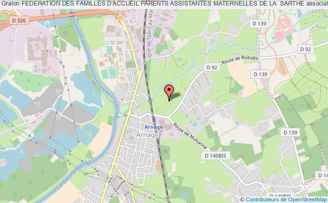 plan association Federation Des Familles D'accueil Parents Assistantes Maternelles De La  Sarthe Arnage