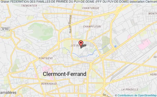 plan association Federation Des Familles De France Du Puy-de-dome (fff Du Puy-de-dome) Clermont-Ferrand