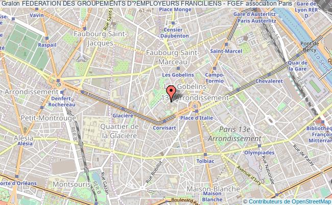 plan association Federation Des Groupements D'?employeurs Franciliens - Fgef Paris