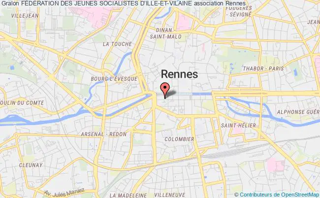 plan association FÉdÉration Des Jeunes Socialistes D'ille-et-vilaine Rennes