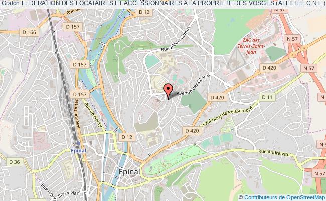 plan association Federation Des Locataires Et Accessionnaires A La Propriete Des Vosges (affiliee C.n.l.) Épinal