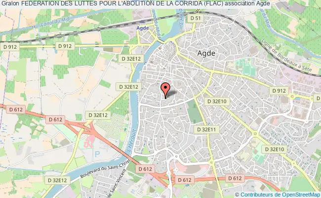 plan association Federation Des Luttes Pour L'abolition De La Corrida (flac) Agde