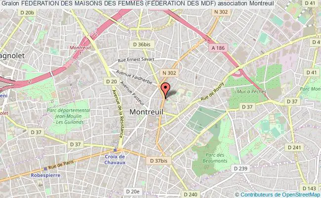 plan association FÉdÉration Des Maisons Des Femmes (fÉdÉration Des Mdf) Montreuil