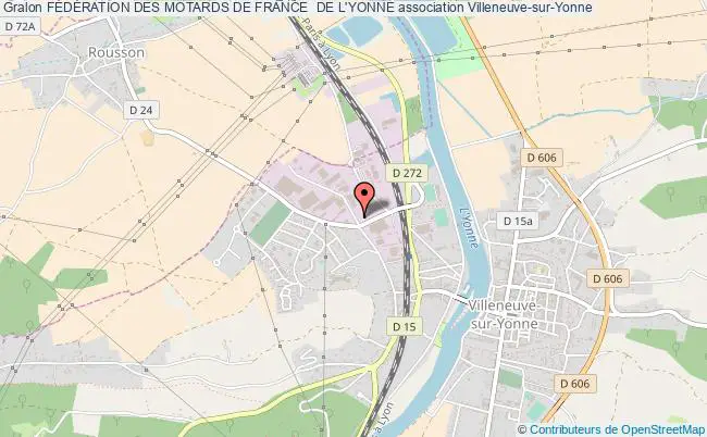 plan association FÉdÉration Des Motards De France  De L'yonne Villeneuve-sur-Yonne