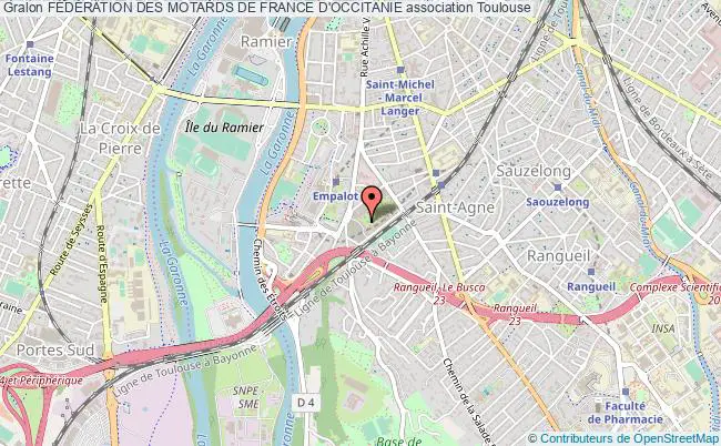plan association FÉdÉration Des Motards De France D'occitanie Toulouse