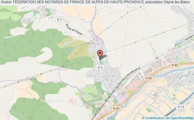 plan association FÉdÉration Des Motards De France De Alpes-de-haute-provence Digne-les-Bains
