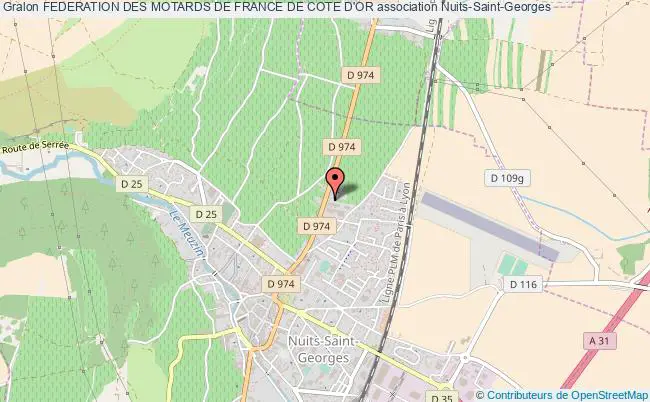 plan association Federation Des Motards De France De Cote D'or Nuits-Saint-Georges