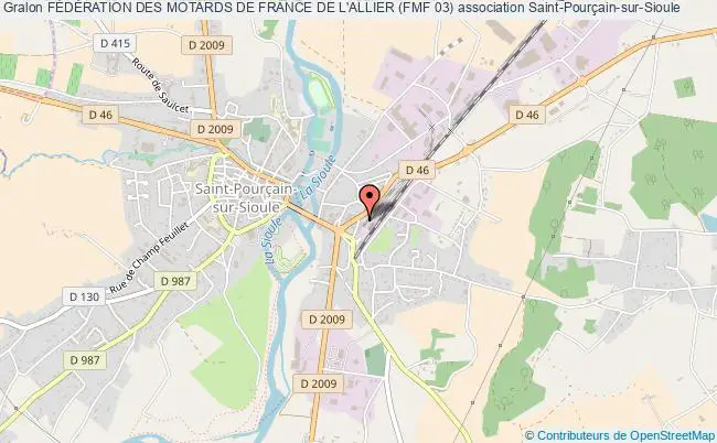 plan association FÉdÉration Des Motards De France De L'allier (fmf 03) Saint-Pourçain-sur-Sioule