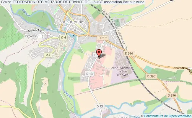 plan association FÉdÉration Des Motards De France De L'aube Bar-sur-Aube