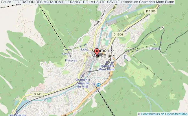 plan association FÉdÉration Des Motards De France De La Haute-savoie Chamonix-Mont-Blanc