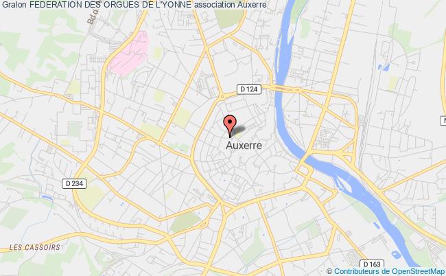 plan association Federation Des Orgues De L'yonne Auxerre