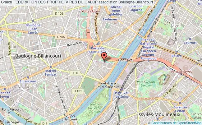 plan association FÉdÉration Des PropriÉtaires Du Galop Boulogne-Billancourt