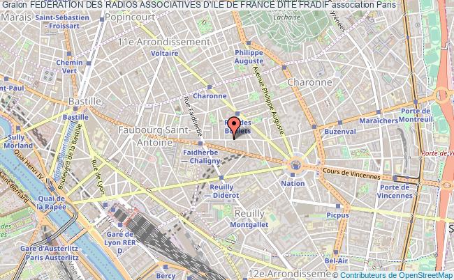 plan association Federation Des Radios Associatives D'ile De France Dite Fradif Paris