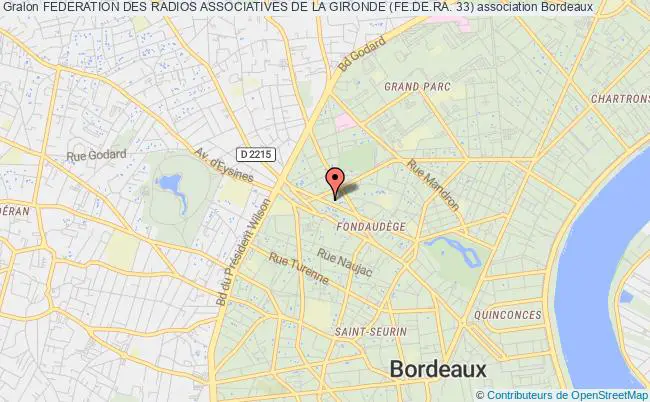 plan association Federation Des Radios Associatives De La Gironde (fe.de.ra. 33) Bordeaux
