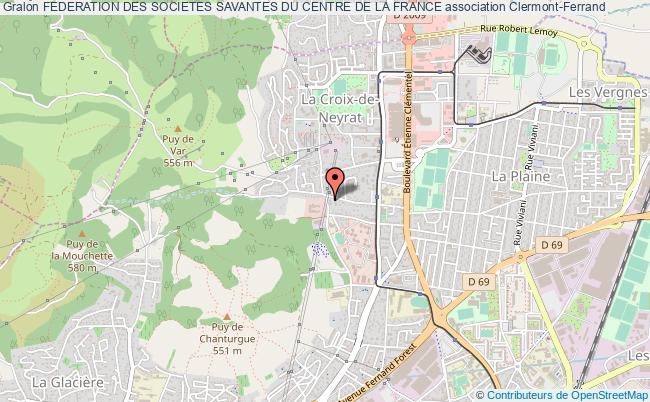 plan association Federation Des Societes Savantes Du Centre De La France Clermont-Ferrand