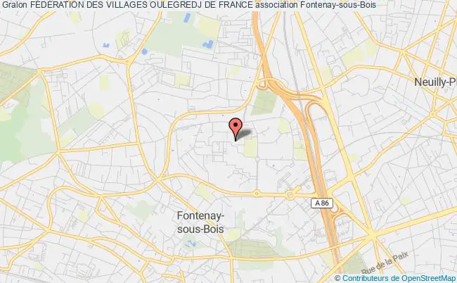 plan association FÉdÉration Des Villages Oulegredj De France Fontenay-sous-Bois