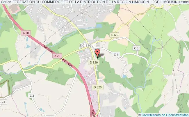 plan association FÉdÉration Du Commerce Et De La Distribution De La RÉgion Limousin - Fcd Limousin Boisseuil