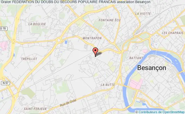 plan association Federation Du Doubs Du Secours Populaire Francais Besançon