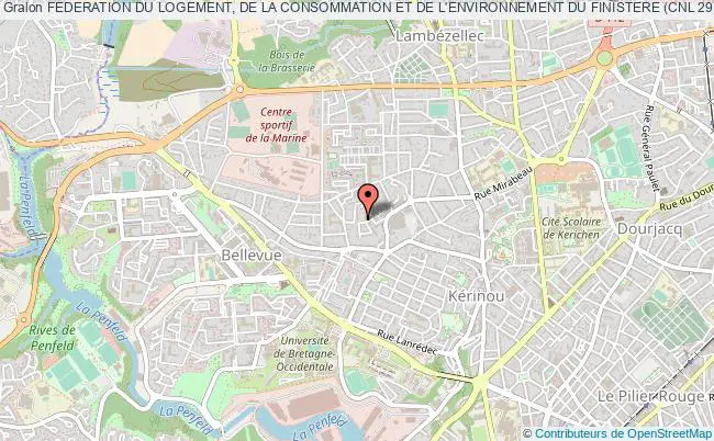 plan association Federation Du Logement, De La Consommation Et De L'environnement Du Finistere (cnl 29) Brest