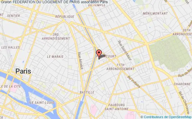 plan association Federation Du Logement De Paris Paris
