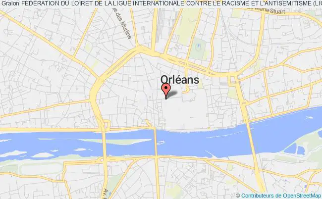 plan association Federation Du Loiret De La Ligue Internationale Contre Le Racisme Et L'antisemitisme (licra-loiret) Orléans