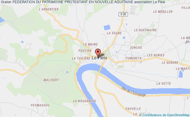 plan association Federation Du Patrimoine Protestant En Nouvelle Aquitaine Le    Fleix