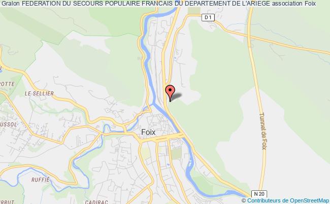 plan association Federation Du Secours Populaire Francais Du Departement De L'ariege Foix