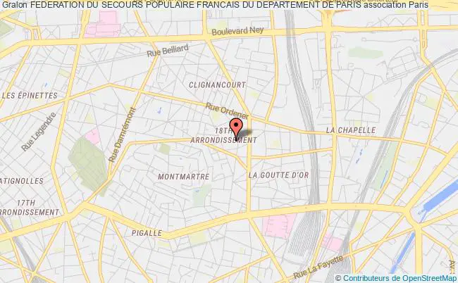 plan association Federation Du Secours Populaire Francais Du Departement De Paris Paris
