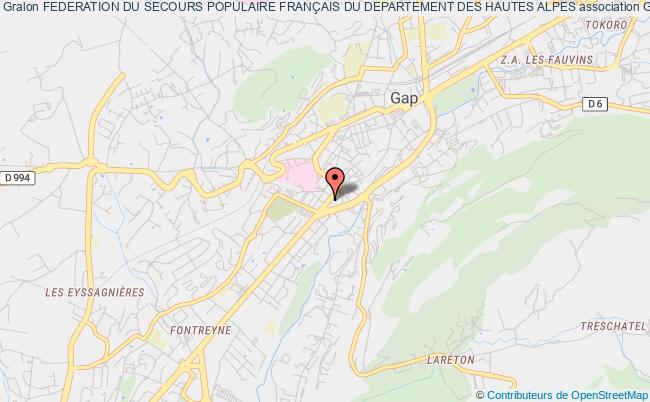 plan association Federation Du Secours Populaire FranÇais Du Departement Des Hautes Alpes Gap